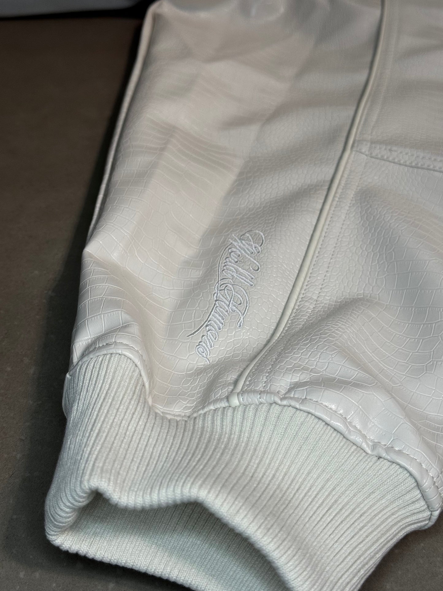 Supreme x Nike Jaqueta de Couro Varsity