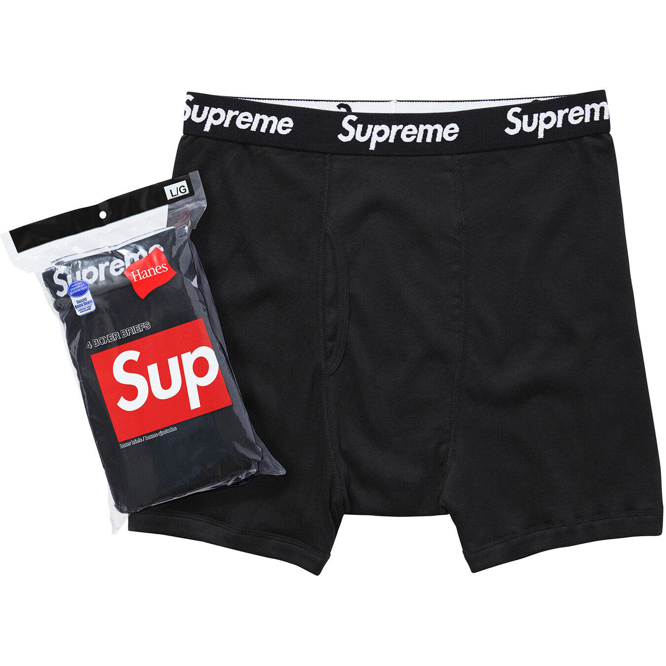 Supreme x Hanes "Boxer Briefs" Black
