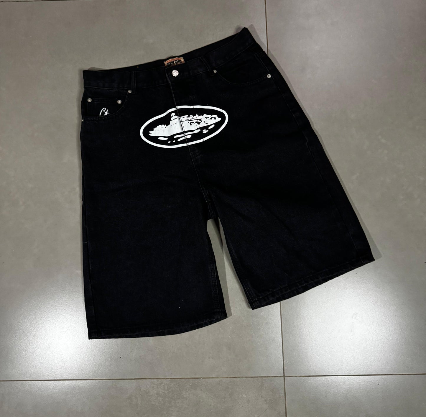 Shorts Corteiz Alcatraz Denim Black