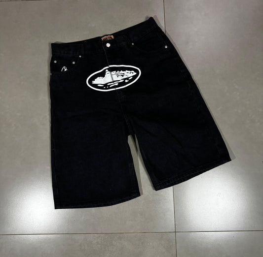 Shorts Corteiz Alcatraz Denim Black