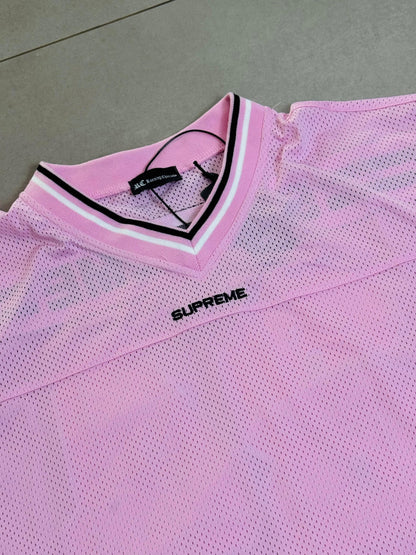 Supreme Jacquard Rib Football Jersey Pink