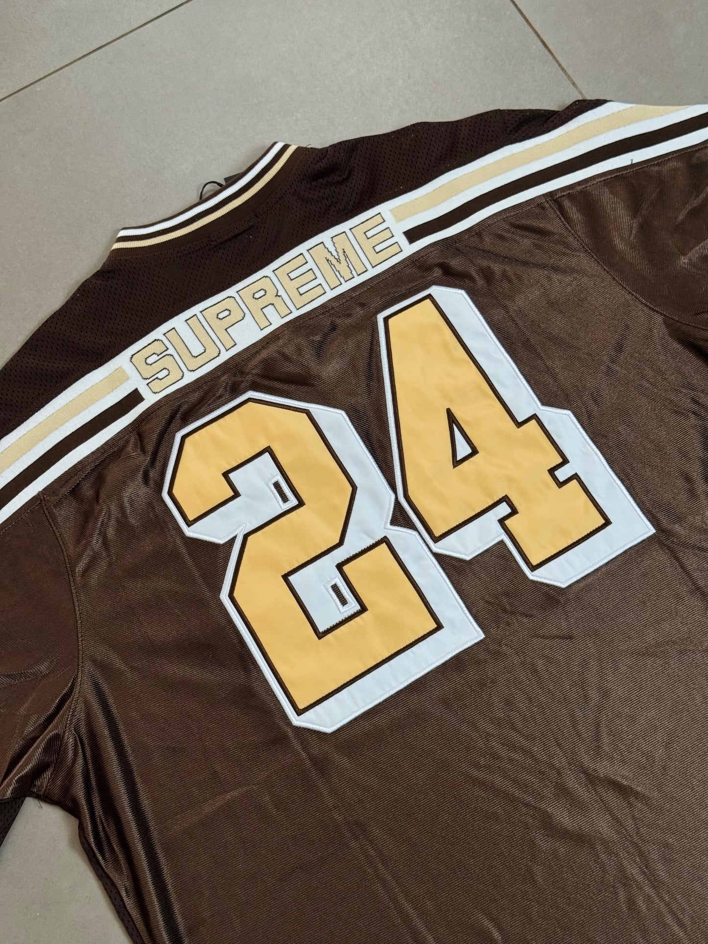 Supreme Jacquard Rib Football Jersey Brown