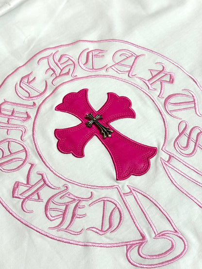 Chrome Hearts Silver Cross Pin White