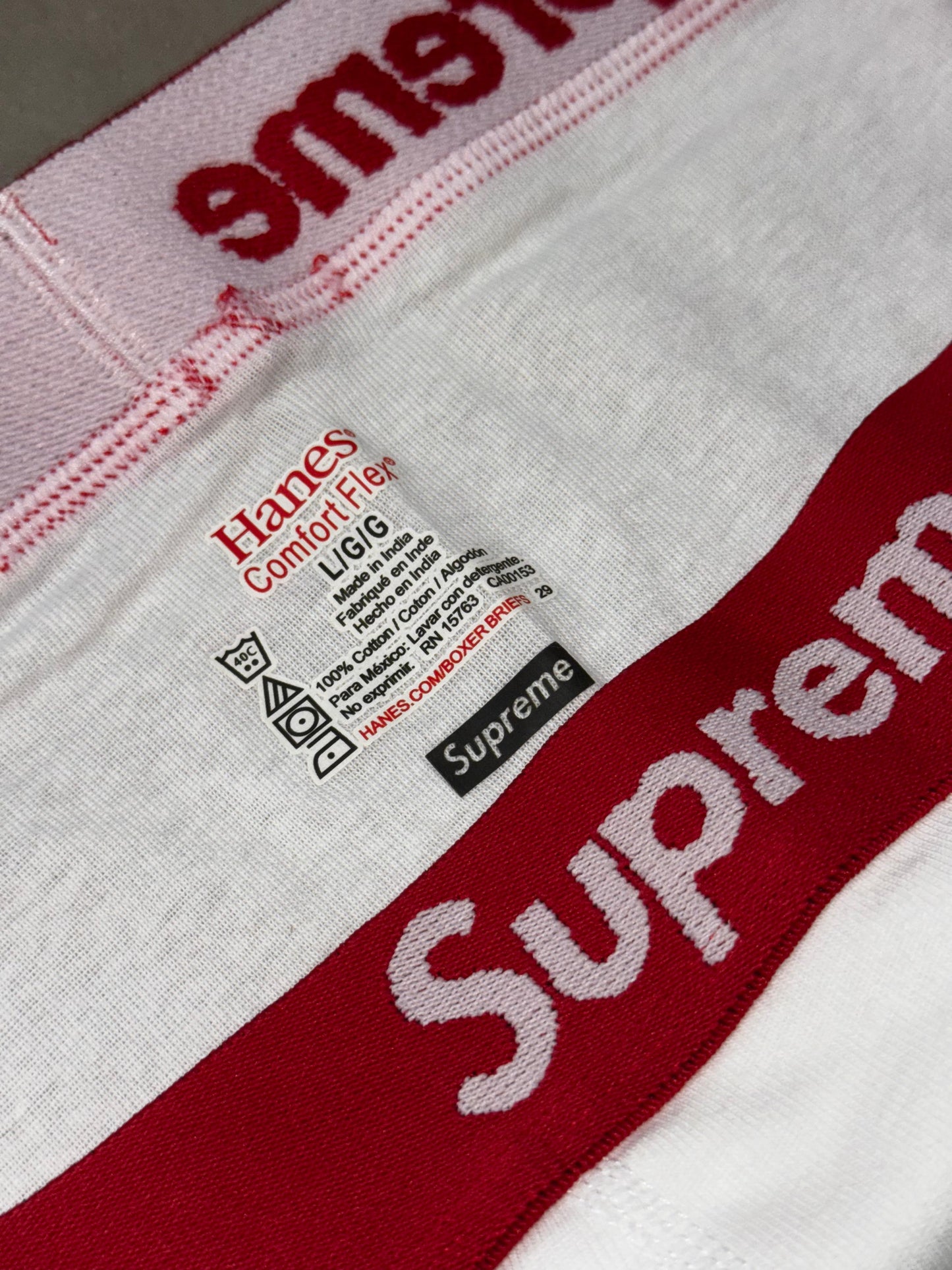 Supreme x Hanes "Boxer Briefs" White