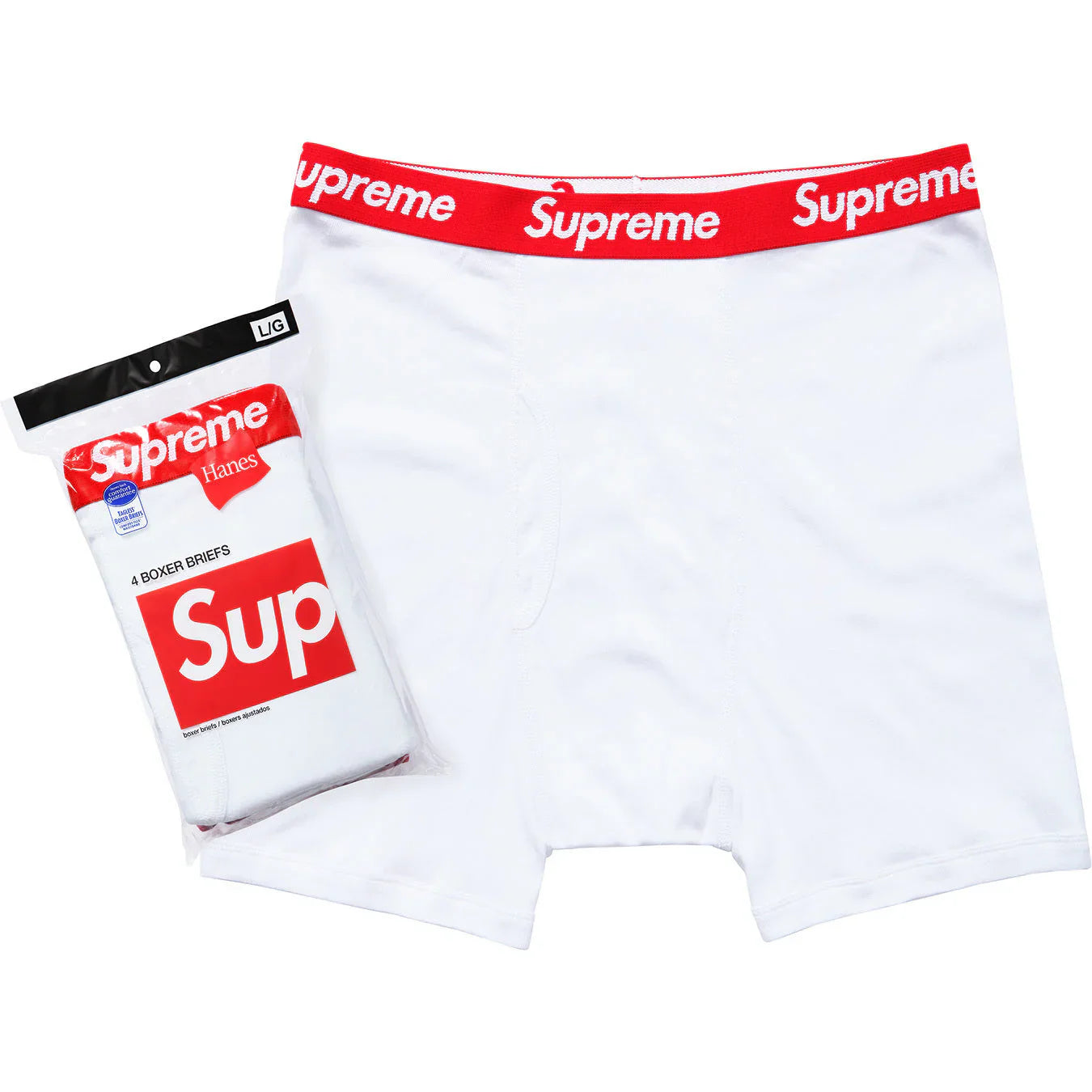 Supreme x Hanes "Boxer Briefs" White